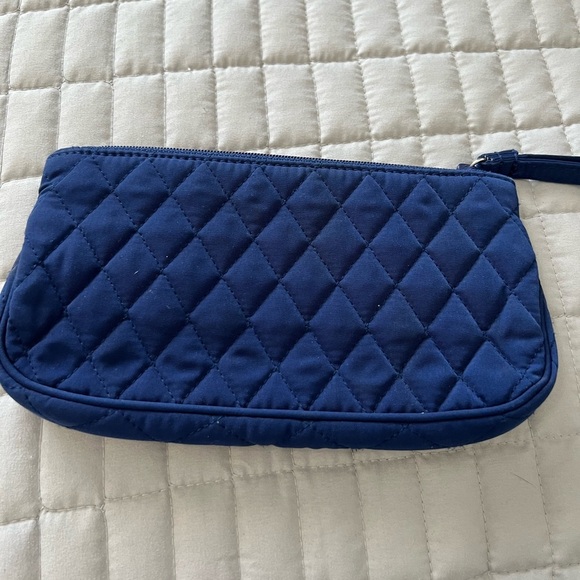 Vera Bradley Deep Blue Quilted Wristlet - Picture 2 of 5